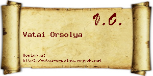 Vatai Orsolya névjegykártya
